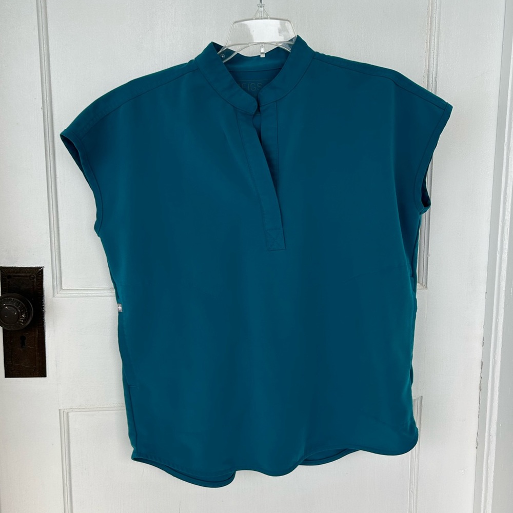 Figs Pacific Blue Rafaela top XXS